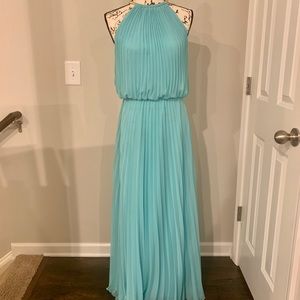 Turquoise blue Accordion dress